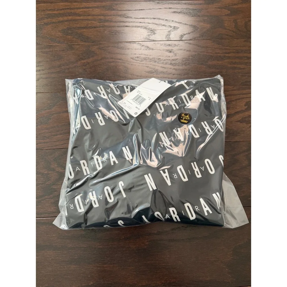 Jordan Boys All Over Print Pullover Hoodie Black White 95C184-023 Size M 10-12Y